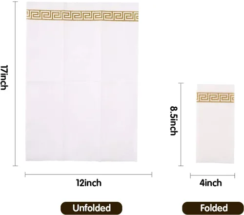Miniatura 3 de Vplus Paquete de 200 toallas desechables para baño, servilletas decorativas de baño, servilletas desechables suaves y absorbentes, como para cocina