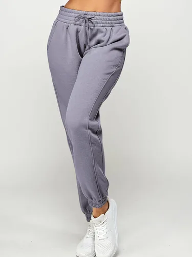 Miniatura 11 de IUUI Pantalones deportivos de cintura alta para mujer, con bolsillos, de algodón, holgados, atléticos