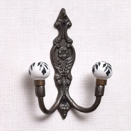 Indian Shelf Ganchos de pared para colgar abrigos, ganchos de pared bohemios negros | Perchero de pared | Ganchos para colgar toallas | Ganchos de