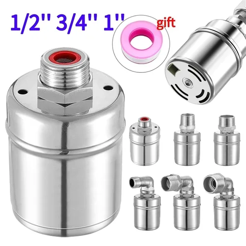 Miniatura 2 de 1/2'' 3/4'' 1'' Automatic Water Level Control Stainless Steel Floating Ball Valve Mini Float Tank Anti Corrosion(1/2",Side Water Inlet)