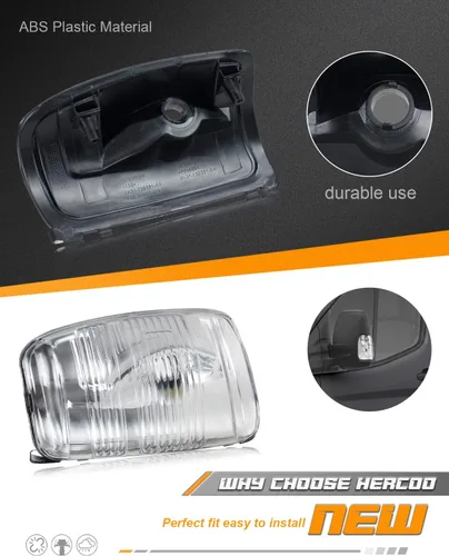 Miniatura 2 de HERCOO Luz indicadora de espejo lateral, luz intermitente, carcasa transparente compatible con Ford Transit 150 250 350 350 HD 2015-2022, lado