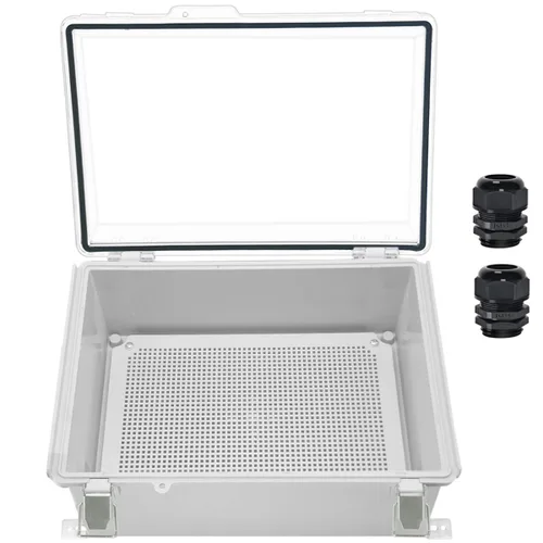 Miniatura 18 de Zulkit Caja de conexiones IP67 Caja eléctrica impermeable para proyectos con cubierta transparente con bisagras, cierre de acero inoxidable, carcasa