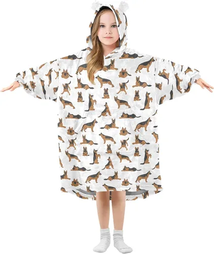 Miniatura 25 de Mantas portátiles para niños, súper suaves, cálidas y acogedoras, sudadera con capucha de gran tamaño, regalos para niños de 3 a 14 años, niñas