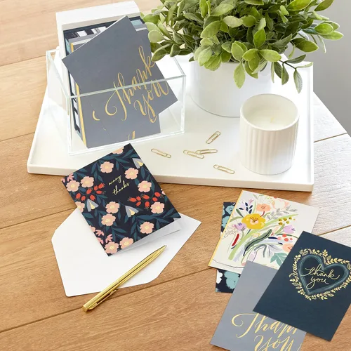 Miniatura 6 de Hallmark Surtido de tarjetas de agradecimiento, papel kraft rústico (48 notas de agradecimiento con sobres)
