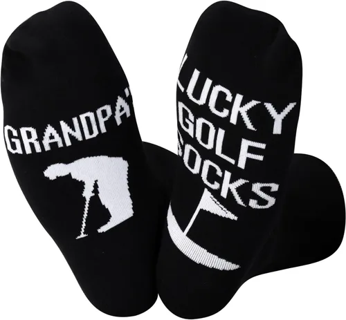 TSOTMO Calcetines para abuelo y abuelo, regalo para papá, calcetines de golf de la suerte del abuelo para abuelo, regalo de jubilación, calcetines