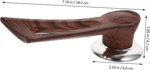 Miniatura 7 de SHOWERORO Mango universal de repuesto para tapa de olla con acabado de grano de madera, agarre ergonómico que se adapta a varios accesorios