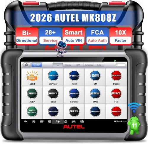Autel Escáner MaxiCOM MK808Z: Escáner OBD2 de todo el sistema 2026 y herramienta bidireccional – 3000+ pruebas activas, servicio 28+, Smart Auto