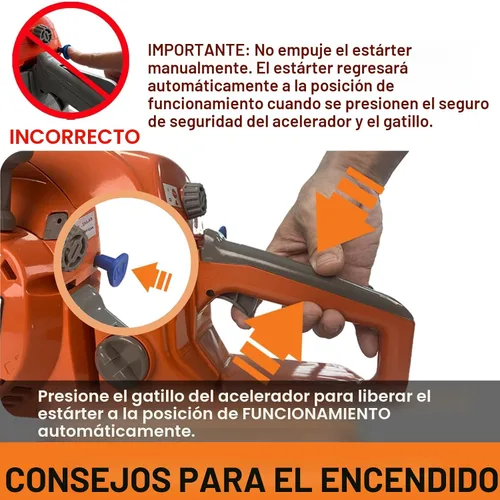 Miniatura 7 de PROYAMA 62CC motosierra de gas de 2 ciclos, 22 pulgadas 18 pulgadas motosierra de gasolina inalámbrica de mano para corte de madera de árboles