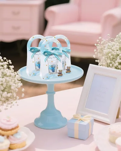 Miniatura 6 de 50 juegos de regalos de baby shower para invitados con temática de niño para baby shower, 1.18 onzas, vasos de chupito transparentes acrílicos a