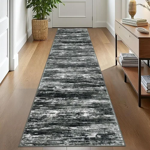 Miniatura 171 de KOZYFLY – Alfombra de pasillo moderna y lavable de diseño abstracto verde, 2 x 5 pies, antideslizante, suave y de pelo corto, ideal para cocina