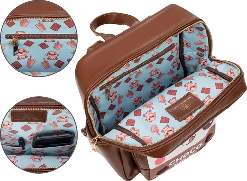 Miniatura 19 de Bolso tipo mochila Kawaii Burger Bolso mochila de moda para mujeres y niños Piel sintética