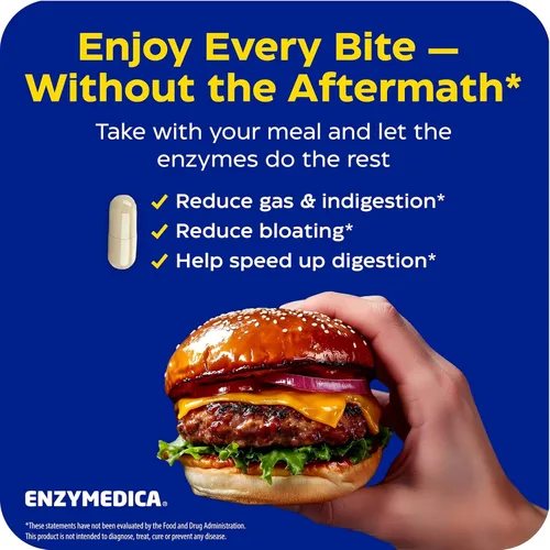 Miniatura 4 de Enzymedica - Digest Gold + ATPro - Enzimas de máxima potencia para la salud digestiva, descompone carbohidratos, grasas, fibra y proteínas