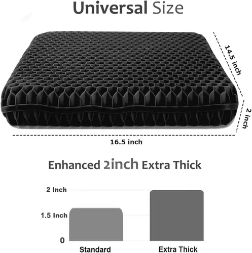 Miniatura 5 de Cojín de gel para sentarse durante mucho tiempo, cojín de gel extra grueso para silla de ruedas, almohadillas suaves para sillas de oficina, hogar