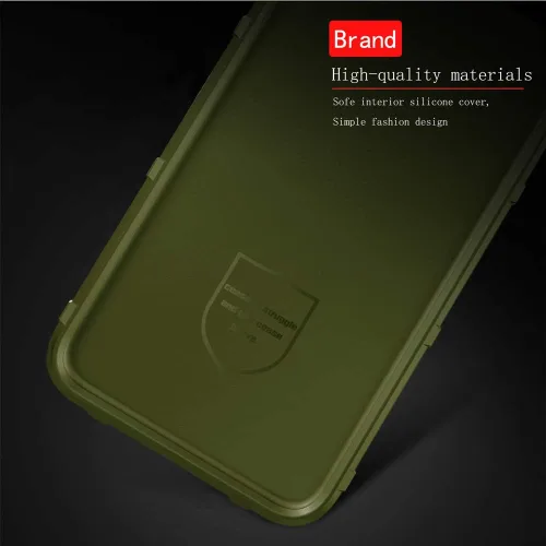 Miniatura 6 de Para iPhone 11 Caso, (Rugged Shield Series) TPU Funda Protectora Táctica Gruesa De Armadura Sólida Para IPhone 11 (6.1 Pulgadas) - Verde Ejército