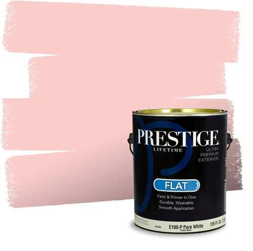 Miniatura 671 de Prestige Paints Pintura exterior e imprimación en uno, 1 galón, plano, coincidencia comparable de Valspar* Amber Rose*