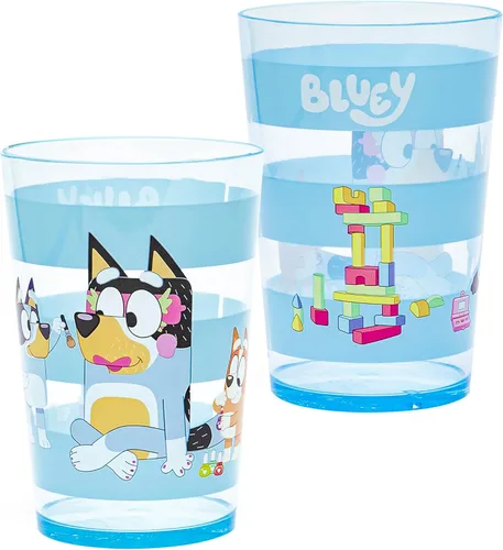 Miniatura 6 de Zak Designs - Juego de vasos de anidación Bluey incluye vasos de plástico duraderos con variedad de ilustraciones, divertidos vasos perfectos