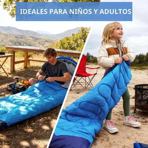 Miniatura 5 de Oaskys - Saco de dormir para acampar, para 3 estaciones, clima cálido y fresco, verano, primavera, otoño, ligero, resistente al agua, para adultos