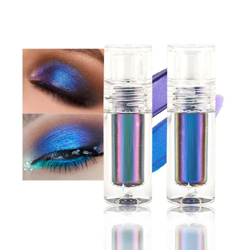 Miniatura 18 de evpct Paleta de maquillaje para sombras de ojos con brillo de camaleón verde bosque, purpurina metálica, efecto duocromático, multicromático