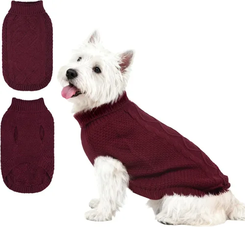 Miniatura 25 de Mihachi Suéteres para Perros Pequeños y Medianos Niña o Niño, Camisa Cálida y Suave para Perros, Abrigo para Perros para Clima Frío con Cuello