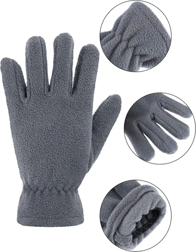 Miniatura 3 de SATINIOR 3 pares de guantes de forro polar para niños, guantes suaves y cálidos para actividades al aire libre