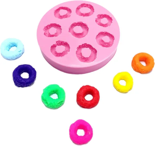 Anillos de frutas molde de silicona 8 cavidades cereal bucles NC107