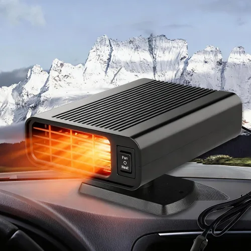 Calentador de coche de 12 V 150 W para vehículo, calentador portátil con calefacción y refrigeración 2 en 1, descongelador de parabrisas giratorio