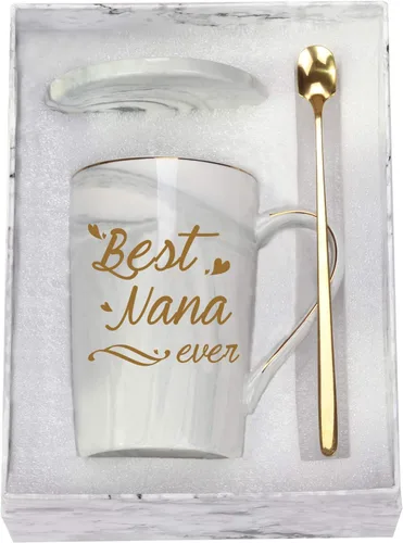 Taza Best Nana Ever Taza de Café Best Nana Taza Nana Regalos Cumpleaños Día de las Madres Regalos para Mamá Abuela de Nietos Nieta Nieto Nietos Gris