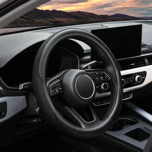 Miniatura 12 de YHONGJT - Funda de cuero de microfibra suave para volante, tamaño universal de 15 pulgadas, para mujeres y niñas, apta para vehículos, sedanes, SUV