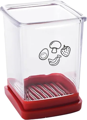 Cortador y picador de frutas - Cortador de tazas para fresa, uva, plátano, champiñones, utensilios de cocina para frutas y verduras, herramienta