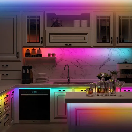 Miniatura 8 de Tiras de Luces LED USB RGB Arcoíris Persiguiendo Tiras de Luces LED TV Retroiluminación con Control Remoto de 17 Teclas Tiras de Luces Cambiables