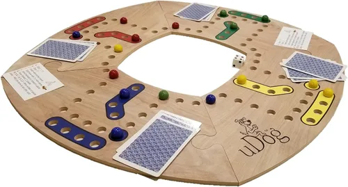 Miniatura 4 de uDog Juego de mesa Diversión antigua para 2 a 12 jugadores Fabricado en los Estados Unidos Piezas de madera duraderas para durar toda la vida
