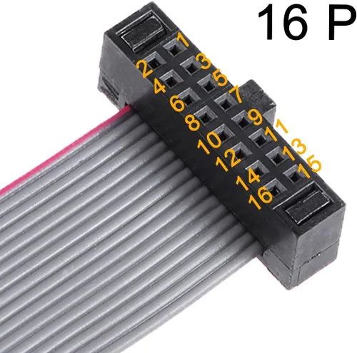 Miniatura 3 de uxcell IDC 16 pines conector plano cinta cable hembra longitud 7.9 in 0.050 in paso, 2pcs