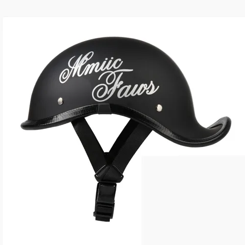 Miniatura 7 de Medio casco de motocicleta vintage, aprobado por el DOT, para adultos, casco convertible vintage para scooters, ciclomotores, cascos de motocicleta