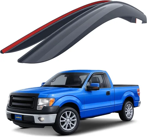 Miniatura 12 de Goodyear Deflectores de ventana inastillables para Chevrolet (Chevy) Colorado/GMC Canyon 2015-2022 CrewCab, protectores de lluvia con cinta, viseras