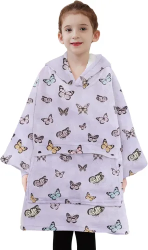 Miniatura 12 de Manta con Capucha Usable NOUKOW Manta Sherpa de Gran Tamaño Sudadera de Franela con Bolsillo Grande Estrellas que brillan en la oscuridad