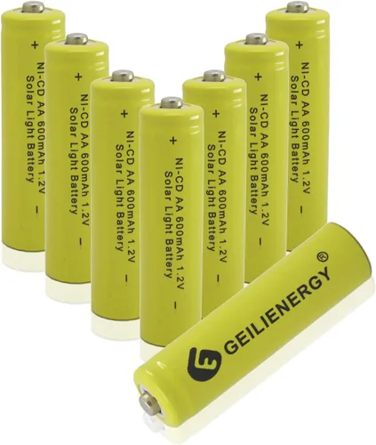 Miniatura 11 de Baterías de luz solar AA Ni-Cd AA 600mAh 1.2V baterías recargables AA baterías recargables para luces solares lámpara solar (paquete de 12)