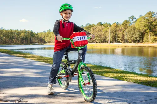 Miniatura 3 de Minecraft 18-Inch Kids Bike - Unisex Bike with Creeper Graphics, Coaster Brake, Adjustable Seat, Removable Training Wheels, Ages 6-9, 42”-53” Tall