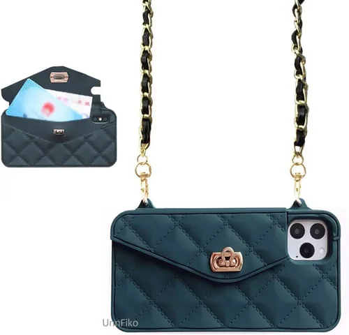 Miniatura 61 de UnnFiko - Funda tipo cartera compatible con iPhone XR, diseño elegante de bolsa de lujo, cartera abatible con funda para tarjetas, cubierta de Negro