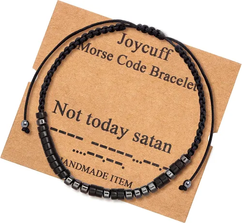 Pulseras inspiradoras en código morse para hombres, mujeres, niños y niñas, padres, madres, tías, abuelas, hijas, para el Día de la madre,