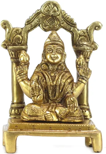 Miniatura 17 de ASHIRWAD Escultura de estatua de ídolo de latón para Diwali Pooja, templo, decoración del hogar, Vastu Laxmi Devi Maa AE000006-18 (Laxmi-18)