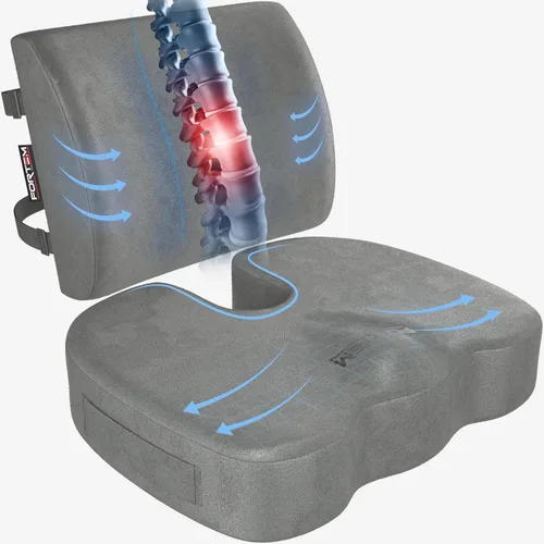 Miniatura 24 de FORTEM Cojín para Silla de Oficina, Cojín para Silla de Oficina, Almohada de Apoyo Lumbar para Silla de Oficina, Espuma Viscoelástica para Aliviar