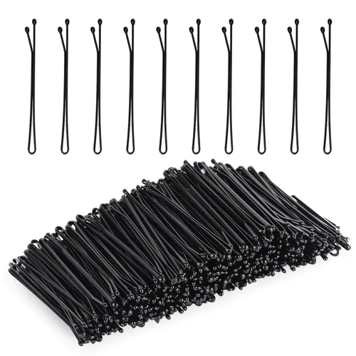Miniatura 17 de Tbestmax 300 alfileres de moño en forma de U, para sujetar el pelo de ballet, red de pelo para mujer, 2.3 pulgadas, marrón 6CM Marrón - 300 Pcs