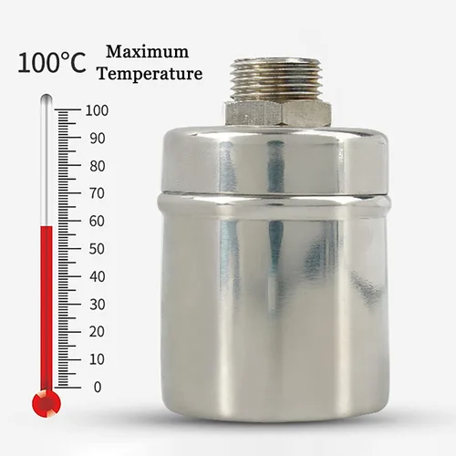 Miniatura 7 de Válvula de agua de rosca G1/2 pulgadas para tanque de acero inoxidable válvula de control automático de nivel de agua mini válvula de bola flotante