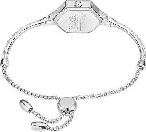 Miniatura 4 de Delicado reloj de pulsera de cristal para ella, reloj analógico resistente al agua 3ATM, regalo de aniversario para esposa, hija, mamá