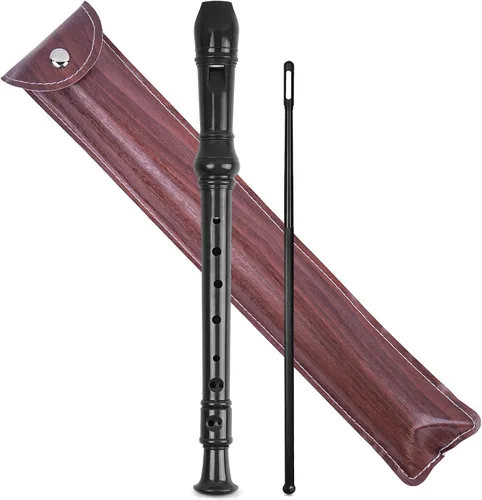 Miniatura 12 de Flauta para principiantes, niños y adultos, 8 agujeros, soprano, flauta de música con varilla de limpieza y funda de cuero para estudiantes