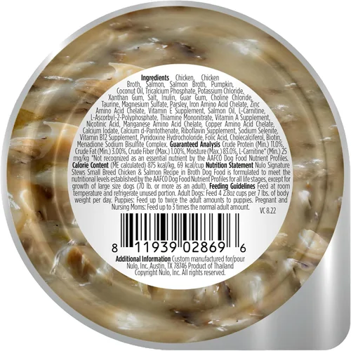 Miniatura 8 de Nulo Small Breed Dog Signature Stew - Pollo y salmón en caldo, taza de 24 x 2.8 onzas