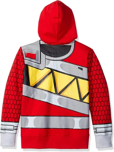 Miniatura 2 de Power Rangers Little Red Ranger Costume Hoodie-Boys Sizes 4-7-Saban