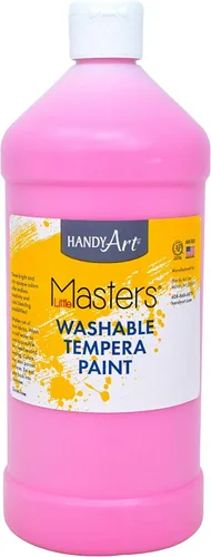 Miniatura 45 de Handy Art Little Masters - Pintura al temple lavable, turquesa, botella de 128 onzas, brillante y mezclable, alta opacidad, colores lavables