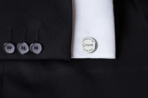 Miniatura 2 de Gemelos grabados personalizados para hombres, regalo de boda personalizado para novio, padre de la novia y el novio, mejores hombres, gemelos