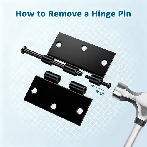 Miniatura 9 de KNOBWELL Paquete de 50 bisagras de puerta negras mate para puertas interiores, bisagras de puerta de 3.5 x 3.5 pulgadas con esquinas cuadradas Negro
